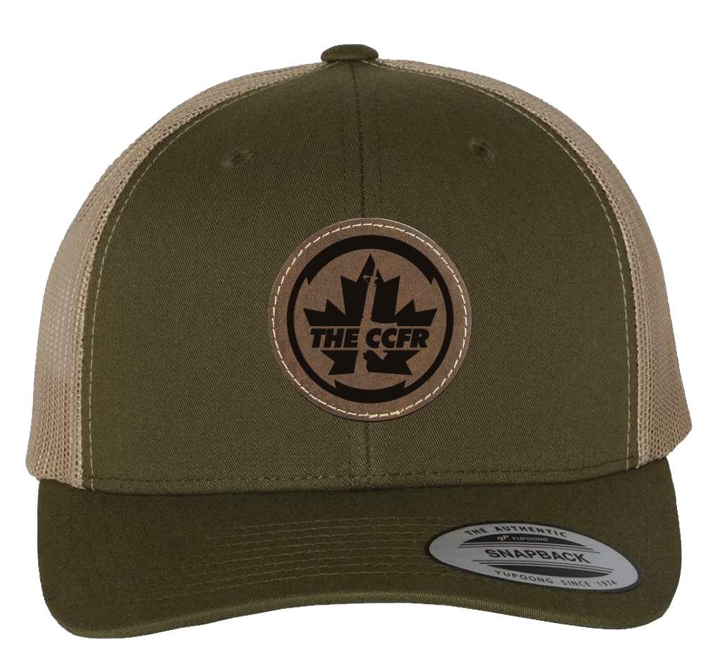 Green/Khaki Leather CCFR Logo Cap