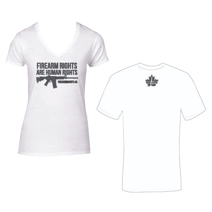 Ladies CCFR Human Rights Tee - Crisp White