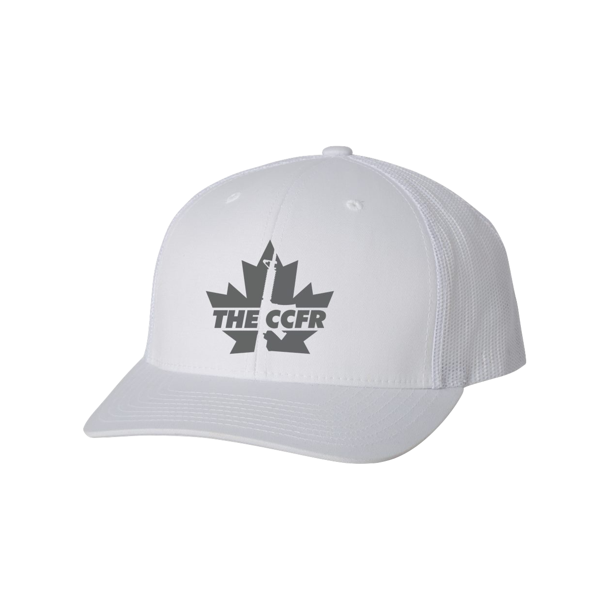 White CCFR Bold Trucker Cap