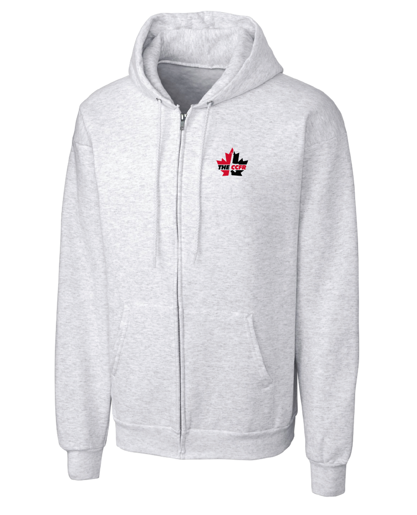 Grey CCFR Logo Full Zip Hoodie