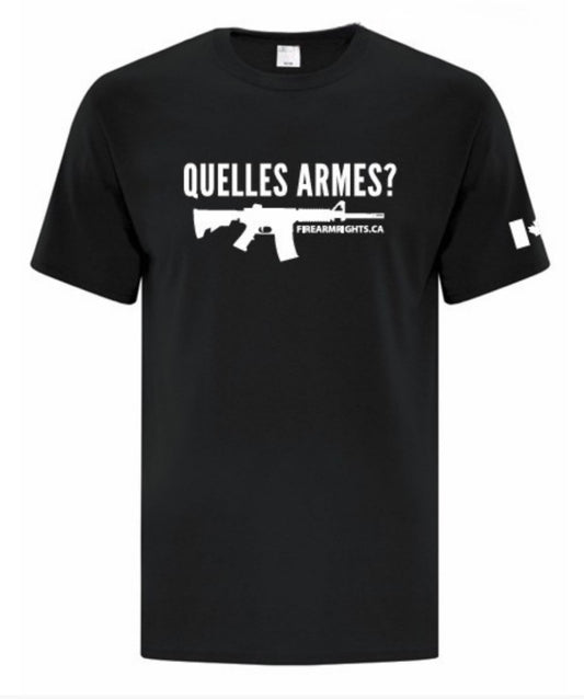 Men's Black Quelles Armes? Tee