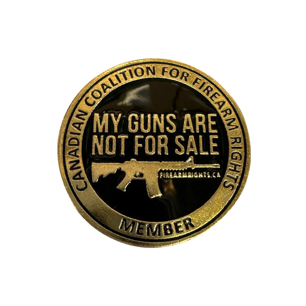 Not For Sale Challenge Coin Gold Black – Canadian Coalition For Firearm 