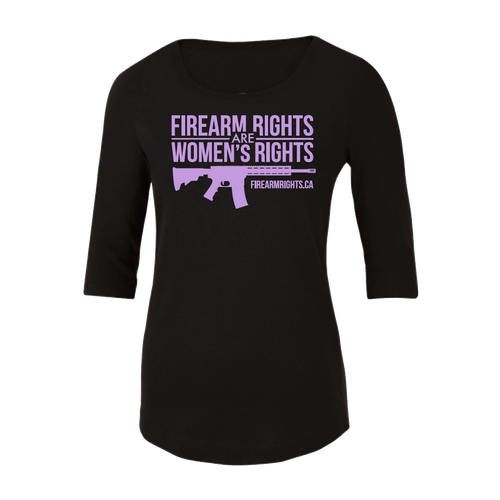 Ladies Firearm Rights ¾ Sleeve Tee