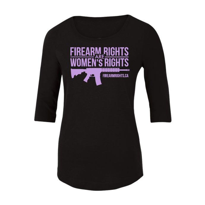 Ladies Firearm Rights ¾ Sleeve Tee