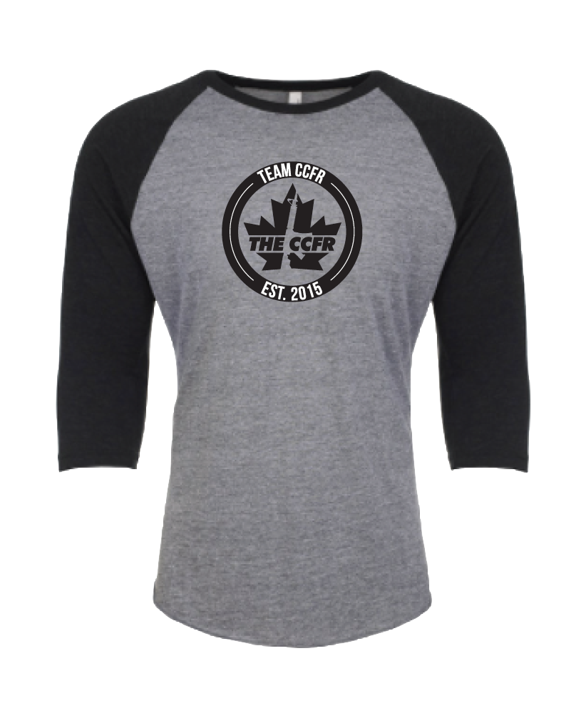 Black/Grey Unisex Raglan Tee