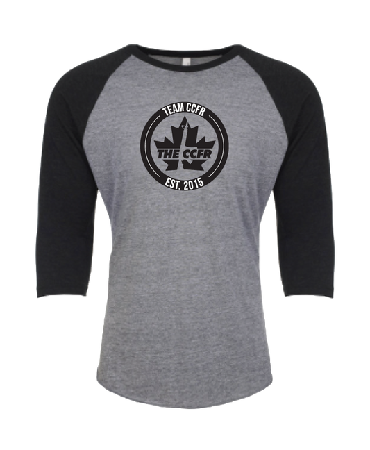 Black/Grey Unisex Raglan Tee