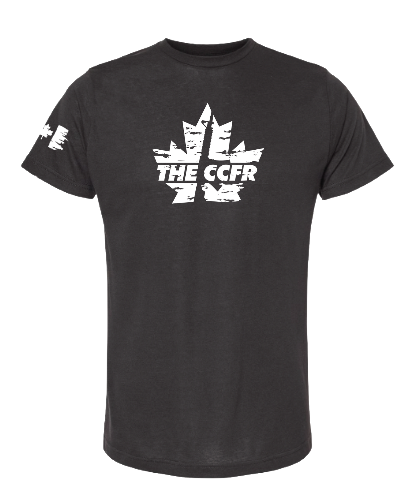 Bold CCFR Logo T-Shirt - White on Black