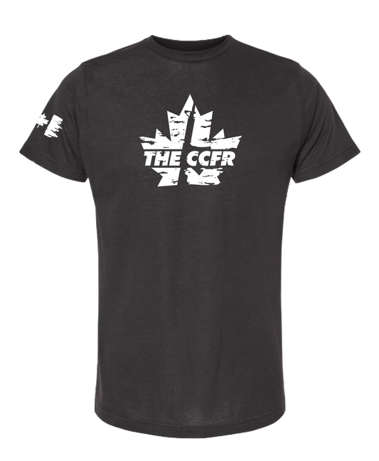 Bold CCFR Logo T-Shirt - White on Black