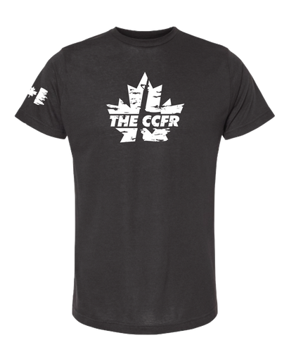Bold CCFR Logo T-Shirt - White on Black