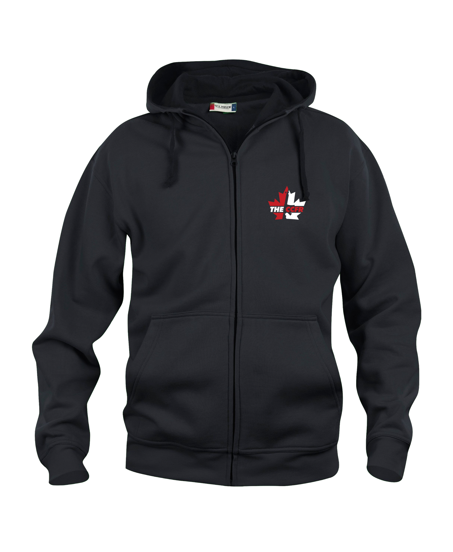 Black CCFR Logo Full Zip Hoodie