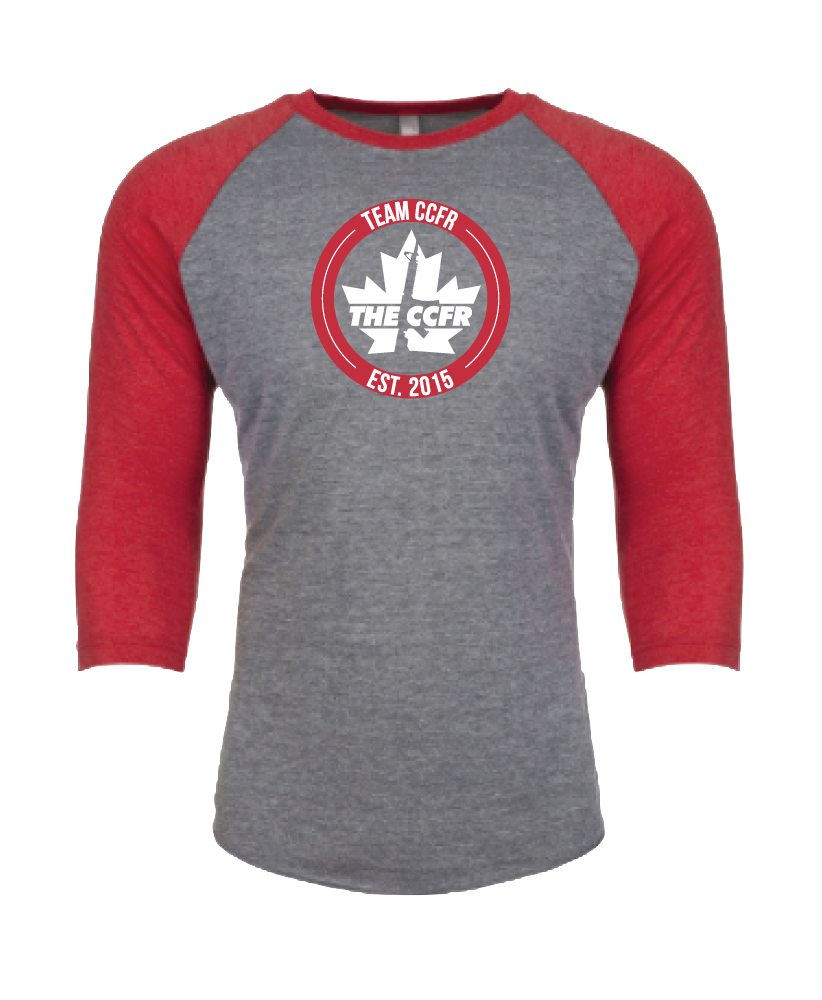 Red/Grey Unisex Raglan Tee