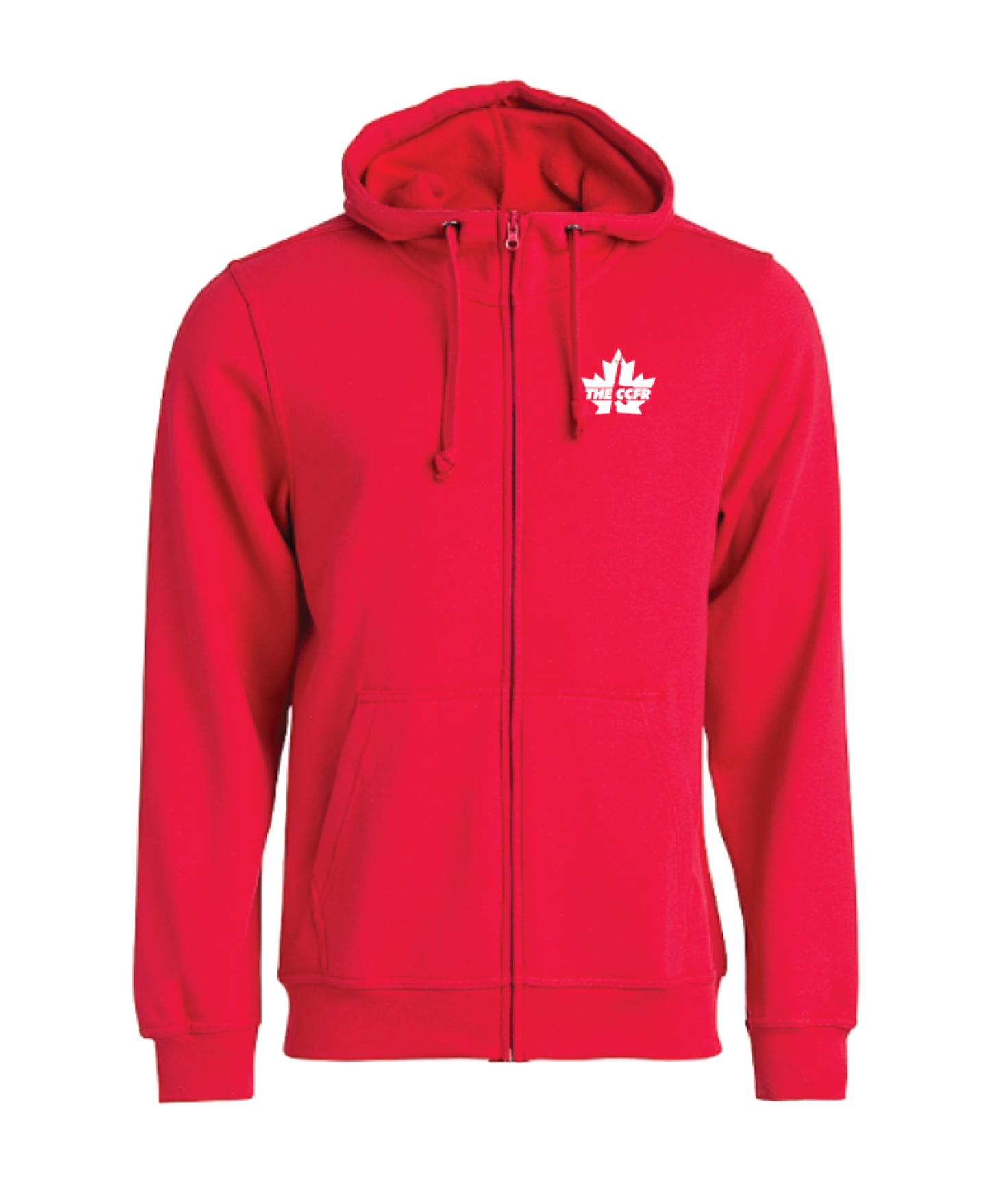 Red CCFR Logo Full Zip Hoodie
