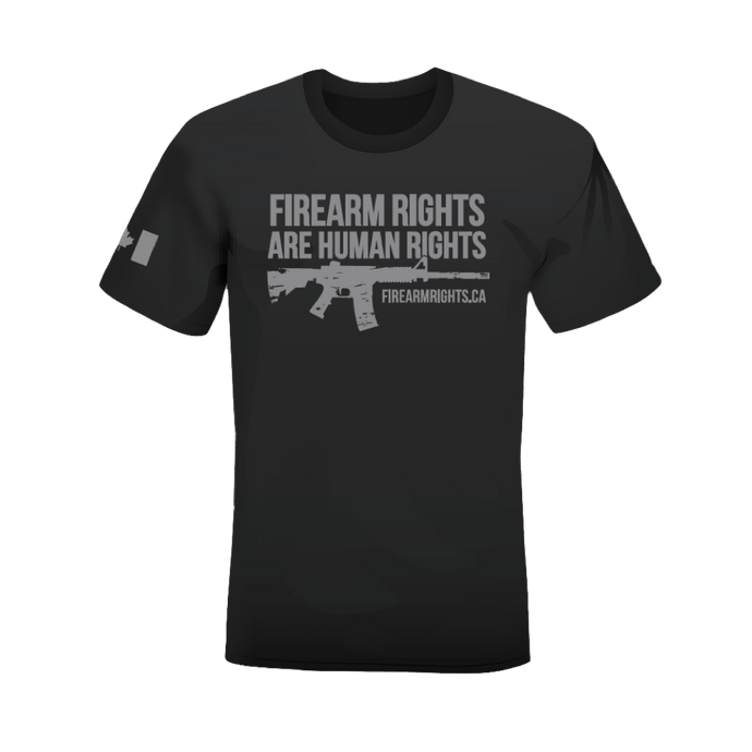 CCFR Human Rights Support T-Shirt - Grey on Grey