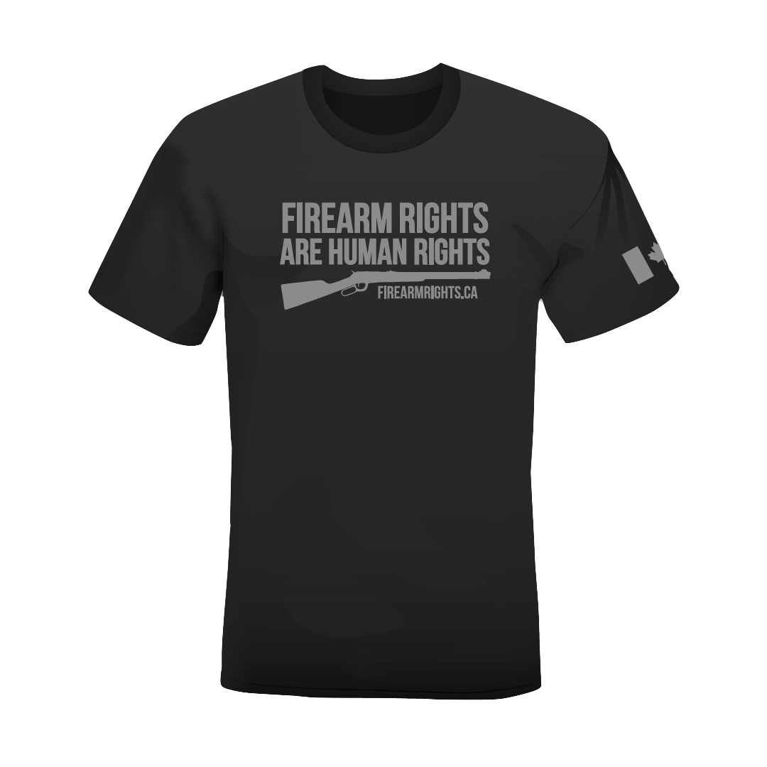 CCFR Human Rights Support T-Shirt - Grey on Grey Lever