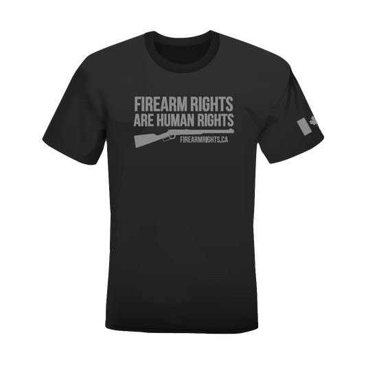 CCFR Human Rights Support T-Shirt - Grey on Grey Lever