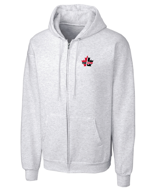 Grey CCFR Logo Full Zip Hoodie