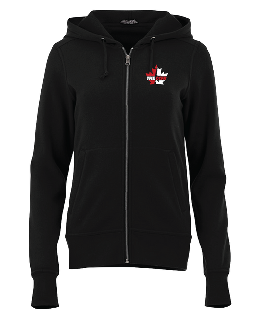 Ladies Black CCFR Logo Full Zip Hoodie