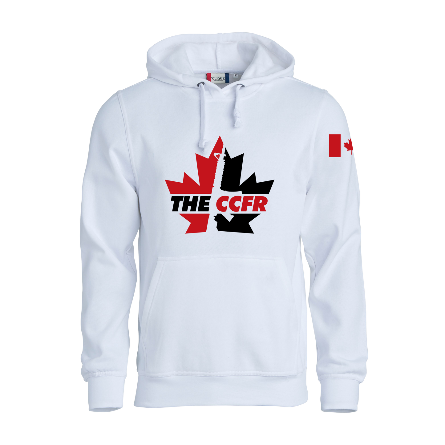 White Bold CCFR Colour Logo Hoodie