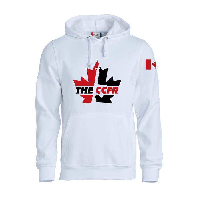 White Bold CCFR Colour Logo Hoodie